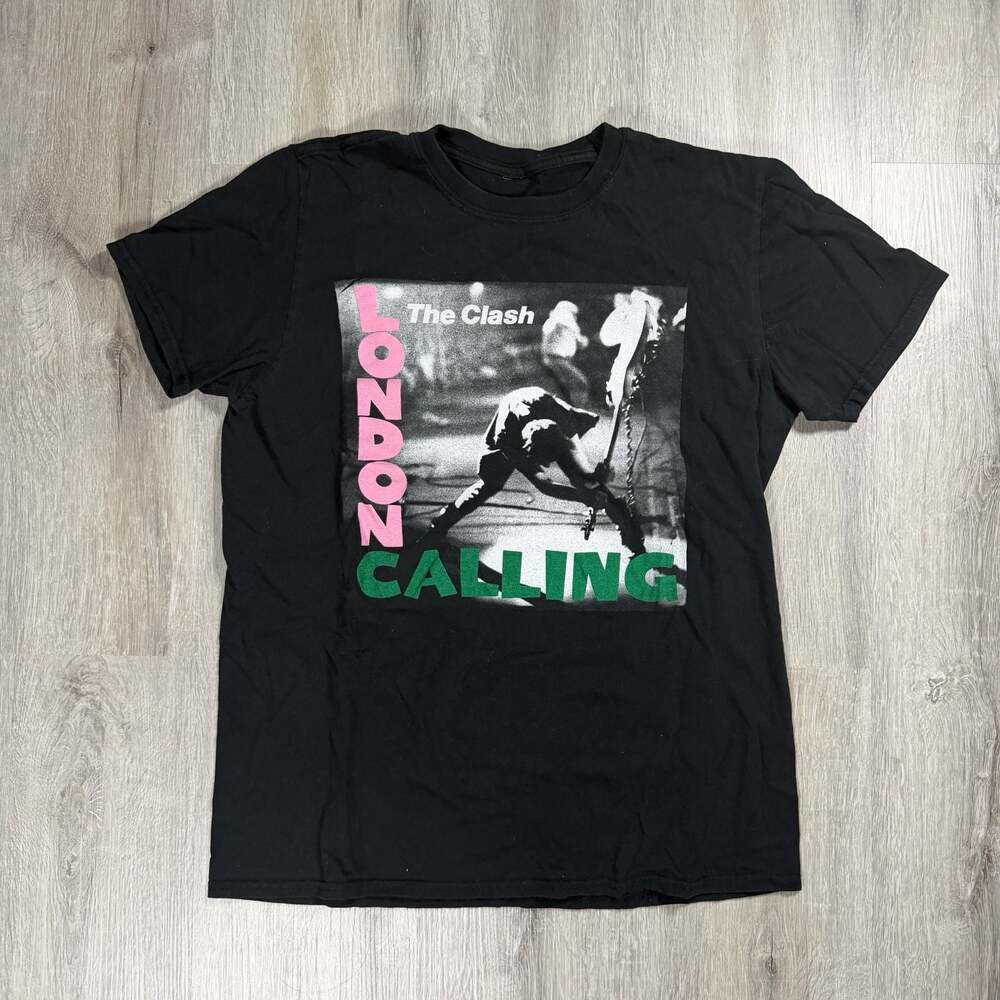 Mens The Clash London Calling Graphic Band T-Shirt Small